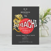 Hibachi Chef Japanse BBQ Sushi Dragon Verjaardag Kaart (Staand voorkant)