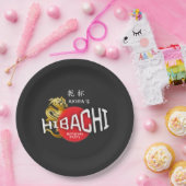 Hibachi Chef Japanse BBQ Sushi Dragon Verjaardag Papieren Bordje (Feest)