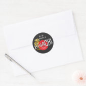 Hibachi Chef Japanse BBQ Sushi Dragon Verjaardag Ronde Sticker (Envelop)
