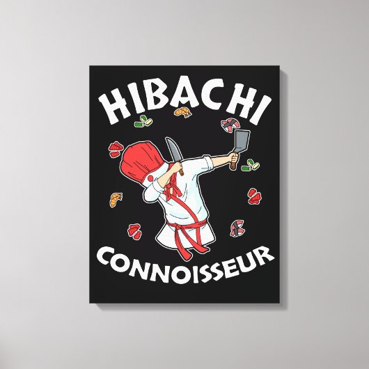 Hibachi Connoisseur Hibachi Grill Gift Hibachi Canvas Afdruk (Voorkant)