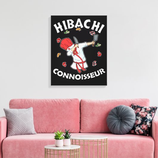 Hibachi Connoisseur Hibachi Grill Gift Hibachi Canvas Afdruk (Insitu (Woonkamer))