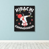 Hibachi Connoisseur Hibachi Grill Gift Hibachi Canvas Afdruk (Insitu (Houten vloer))