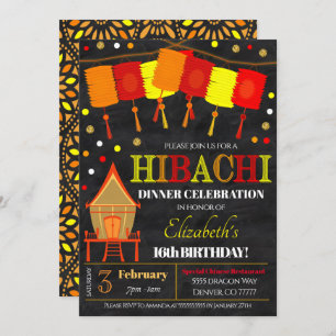 Hibachi Dinner Party Uitnodiging