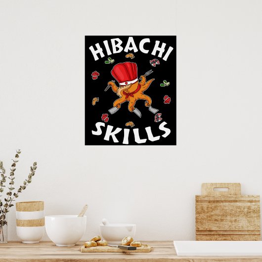 Hibachi Gifts Hibachi Connoisseur Hibachi Chef Poster (Keuken)