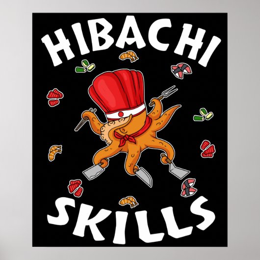 Hibachi Gifts Hibachi Connoisseur Hibachi Chef Poster (Voorkant)