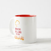 Hibachi Grill Master Tweekleurige Koffiemok (Voorkant links)