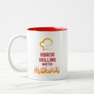 Hibachi Grill Meester Tweekleurige Koffiemok