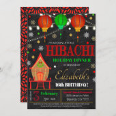 Hibachi Holiday Dinner Party Uitnodiging (Voorkant / Achterkant)