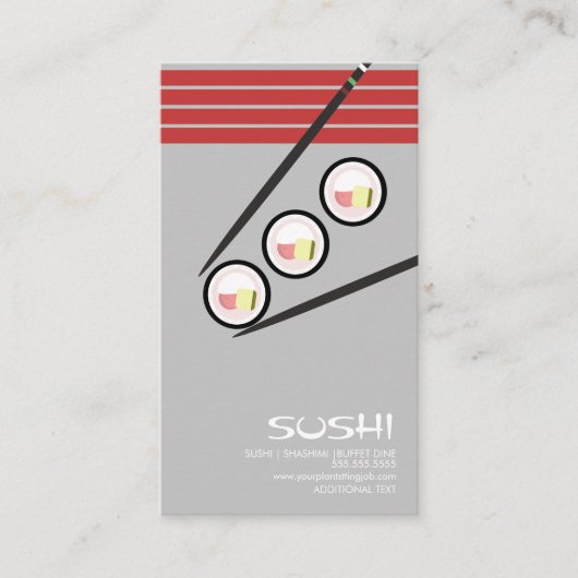 Hibachi Japan Asian Sushi Logo Visitekaartje (Voorkant)