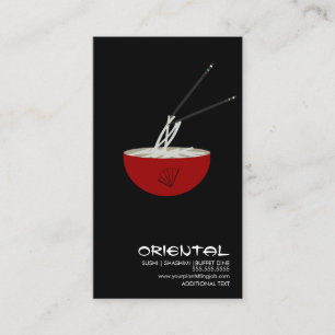 Hibachi Japan Aziatische Sushi Ramen Logo Zakelijk Visitekaartje