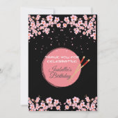 Hibachi Japans Diner Verjaardagsfeest Bedankkaart (Voorkant)