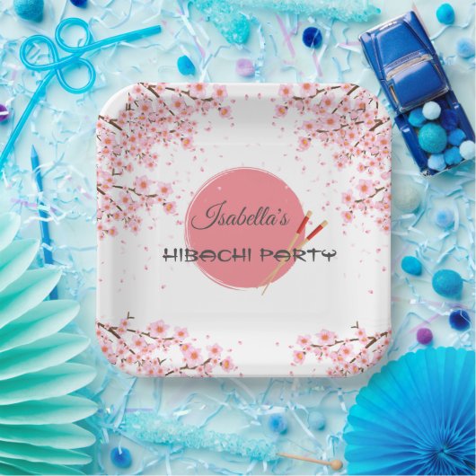 Hibachi Japans Diner Verjaardagsfeest Papieren Bordje (Feest)