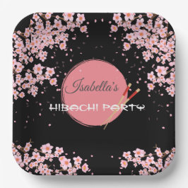 Hibachi Japans Diner Verjaardagsfeest Papieren Bordje