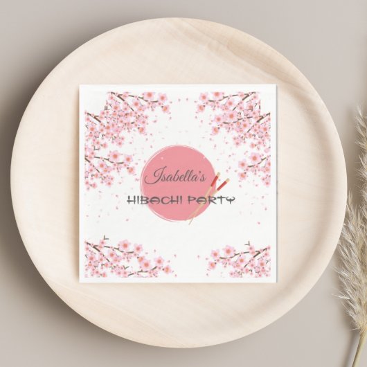 Hibachi Japans Diner Verjaardagsfeest Servet