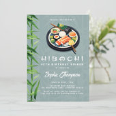Hibachi Japans thema chique diner verjaardagsfeest Kaart (Staand voorkant)