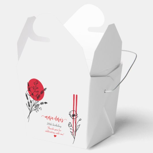 Hibachi Japanse BBQ Grill Chef Verjaardagsdiner Bedankdoosjes (Geopend)