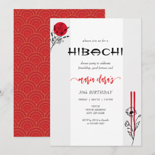 Hibachi Japanse BBQ Grill Chef Verjaardagsdiner Kaart