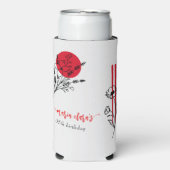 Hibachi Japanse BBQ Grill Chef Verjaardagsdiner Seltzer Blikjeskoeler (Seltzer Voorkant)