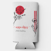 Hibachi Japanse BBQ Grill Chef Verjaardagsdiner Seltzer Blikjeskoeler (Achterkant)