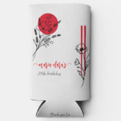 Hibachi Japanse BBQ Grill Chef Verjaardagsdiner Seltzer Blikjeskoeler (Voorkant)