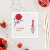 Hibachi Japanse BBQ Grill Chef Verjaardagsdiner Servet (Insitu)