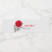 Hibachi Japanse BBQ Grill Chef Verjaardagsdiner Waterfles Etiket (Enkel label)