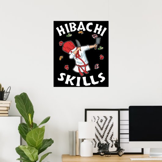 Hibachi Lover Hibacl Chef Gift Mannen Hibachi Poster (Thuiskantoor)