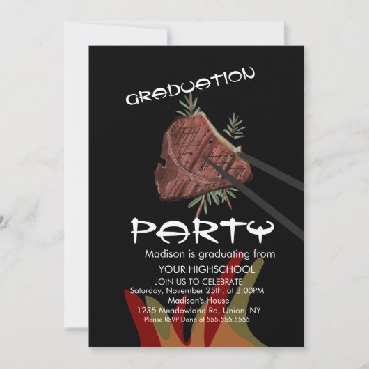 Hibachi Steak Japans restaurant Afstuderen Kaart (Voorkant)