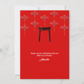 Hibachi Thema Verjaardagsfeest Privé Chef Japans Bedankkaart (Voorkant)