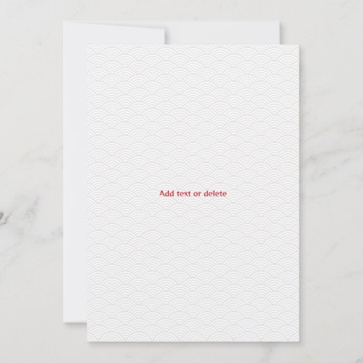 Hibachi Thema Verjaardagsfeest Privé Chef Japans Bedankkaart (Achterkant)