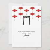 Hibachi Thema Verjaardagsfeest Privé Chef Japans Bedankkaart (Voorkant)