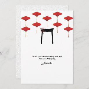 Hibachi Thema Verjaardagsfeest Privé Chef Japans Bedankkaart