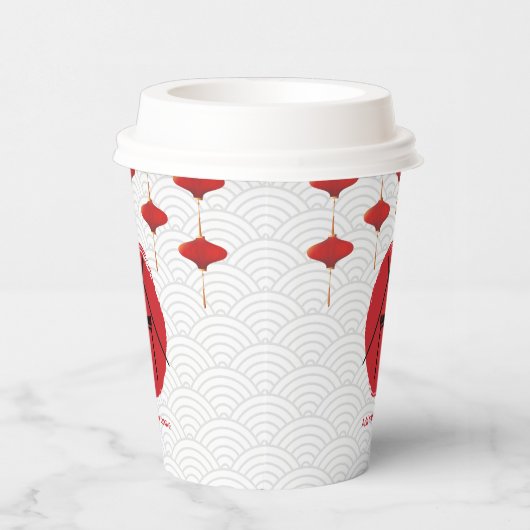 Hibachi Thema Verjaardagsfeest Privé Chef Japans Papieren Bekers (Rechts)