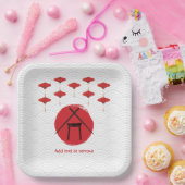 Hibachi Thema Verjaardagsfeest Privé Chef Japans Papieren Bordje (Feest)