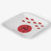 Hibachi Thema Verjaardagsfeest Privé Chef Japans Papieren Bordje (Gebogen)