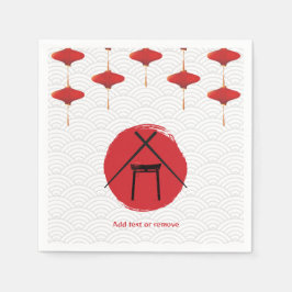 Hibachi Thema Verjaardagsfeest Privé Chef Japans Servet