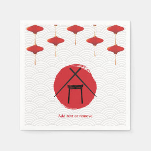 Hibachi Thema Verjaardagsfeest Privé Chef Japans Servet