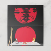 Hibachi Verjaardag Diner Place Kaarten Plaatskaartje (Buitenkant ongevouwen)