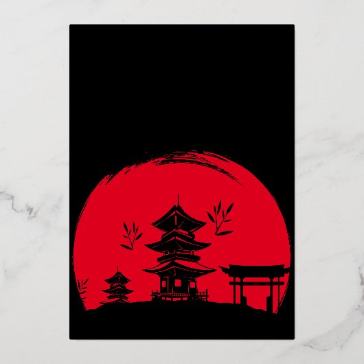 Hibachi verjaardagsdiner Hibachi-feest Folie Uitnodiging (Achterkant)