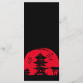 Hibachi verjaardagsdiner Hibachi feestmenu Menu (Achterkant)