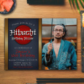 Hibachi-verjaardagsdiner met afbeelding kaart