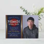 Hibachi verjaardagsdiner met foto kaart (Staand voorkant)