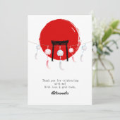 Hibachi Verjaardagsfeest Wind Chimes Furin Japans Bedankkaart (Staand voorkant)