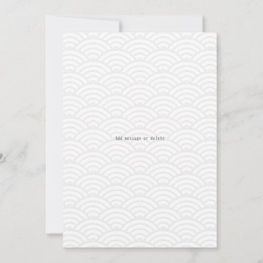 Hibachi Verjaardagsfeest Wind Chimes Furin Japans Bedankkaart (Achterkant)