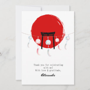 Hibachi Verjaardagsfeest Wind Chimes Furin Japans Bedankkaart