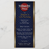 Hibachi verjaardagsmenu menu (Voorkant)