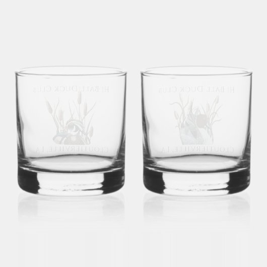 Hiball eendenbril whisky glas (Achterkant)