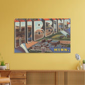 Hibbing, Minnesota - grote lettertjes Canvas Afdruk (Insitu (Woonkamer))
