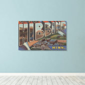 Hibbing, Minnesota - grote lettertjes Canvas Afdruk (Insitu (Houten vloer))