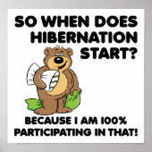 Hibernnatie Funny Poster (Voorkant)